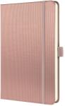 Sigel Conceptum notesz, vonalas, 14, 8x21cm, számozott oldalak, brown rose metál, gumipánt/4 (C0401)