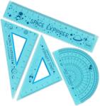  Legami vonalzókészlet, 4 részes, műanyag, hajlítható, türkiz, Space (RS0003)
