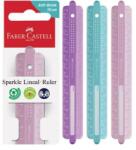 Faber-Castell vonalzó, 15cm, törhetetlen, Sparkle line, rose több színű (172015)