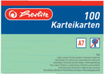 Herlitz Kartoték kártya A7/100 ív, vonalas zöld (01150754)