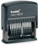 Trodat Számbélyegző, TRODAT, "Printy 48313", fekete ház, fekete párnával (IT48313F) - tintasziget