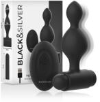 Black & Silver - Tucker small - távirányítós szilikon anál plug