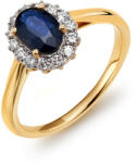  Gyémánt gyűrű zafírral 0, 96 ct KU2126