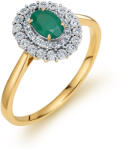  Gyémánt gyűrű smaragddal 0, 46 ct KU1403