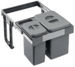 EKOTECH - beépíthető hulladékgyűjtő free jazz short 45 - 1x15 liter+1x7 liter - ardesshop