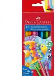 Faber-Castell Aquarell színesceruza készlet ecsettel - hatszögletű - 12 darabos (FC114413)