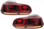 KITT Specials Stopuri Full LED VW Golf 6 VI (2008-2013) R20 Design Rosu Fumuriu Performance AutoTuning