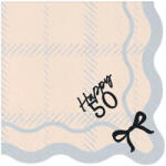 PartyDeco S. r. o Parti szalvéta, fodros, 50. évszámos, 33x33 cm