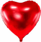 PartyDeco S. r. o Szív alakú piros fólia lufi, 18"/45cm
