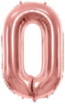 PartyDeco S. r. o 0. szám, fólia lufi, 86 cm, rosegold