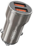 XO CC48 Car Charger autós szivargyújtó töltő, 2XUSB-A, 2.4A, szürke