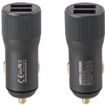 REMAX RCC221 univerzális autós töltő, gyorstöltő, 2xUSB, 2.4A, szürke