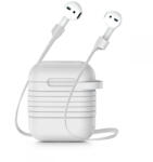 Baseus Apple AirPods Case & Strap szilikon tok és nyakpánt, fehér