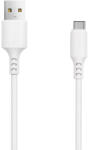 Setty USB/USB-C kábel, 3A, 1m, fehér