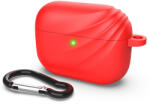 Devia Elf2 Airpods Pro szilikon tok + karabiner, piros