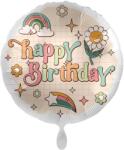 Premioloon Fólia lufi Happy Birthday - Retro 43 cm