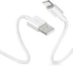 Dudao USB/Lightning adat- és töltőkábel iPhone, iPad készülékekhez, 3A 1m, fehér