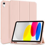 Tech-Protect Smartcase Pen iPad 10.9", 10. gen. (2022) oldalra nyíló okos tok, érintőceruza tartóval, rózsaszín