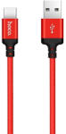 hoco. USB Times Speed X14 USB Type-C adatkábel, 2m, fekete-piros