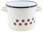 ENGER zománcozott fazék 17x15 cm, 3.25L, krém-pöttyös (5999036101957)