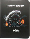  Don't touch me! univerzális flip tok 7-8 colos tablethez, mintás