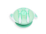Baby Bruin Tapadókorongos tányér tetővel és evőeszközzel - Zöld (55043233zold)