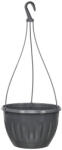 Elif Plastic Függő virágtartó akasztóval 18.5×12cm 1.8L Szín: Antracit