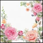 PAW Papírszalvéta 33x33 cm 3 rétegű 20 lap/csomag - Rózsakoszorú