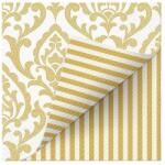 PAW Kétoldali mintás papírszalvéta 33x33 cm 3 rétegű 20 lap/csomag Portugál csempeminta, arany csíko