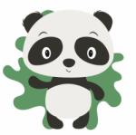 Alkotásutca Integető kis panda maci - Kifestő készlet kereten gyerekeknek 20x20