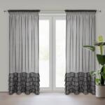 Takoy Függöny CARLI etaminból dekoratív fodrokkal és csillogó kristálycsíkkal 140 x 270 cm