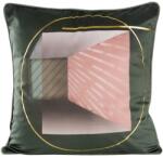 Takoy Bársony díszpárnahuzat ADLER geometriai mintával és dekoratív szegéllyel