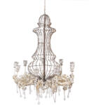 Clayre & Eef Suport lumanari metal bej vintage Ø 69x93/137 cm (5Y1342)