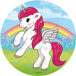 Dekora Hârtie comestibilă - Curcubeu și unicorn 20 cm