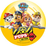 Dekora Hârtie comestibilă - Paw Patrol Pups on the go galben 20 cm