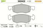 VALEO set placute frana, frana disc VALEO ESSENTIAL 302422 (302422)