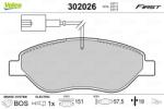 VALEO Set placute frana VALEO 302026 (302026)