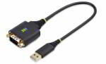 StarTech - 30 cm-es USB-soros adapter, COM rögzítés, FTDI, USB-A - DB9 kábel, USB - RS232 - 1P1FFC-USB-SERIAL (1P1FFC-USB-SERIAL)