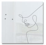 Sigel Mágneses üvegtábla, 48x48x1, 5 cm, 'Artverum ', vonalrajzos (SDGL295) (SDGL295)