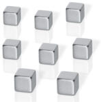 Be! Board Erős kocka mágnes, 8 db, 'Neodymium' ezüst (SDB3101) (SDB3101)