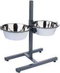  TIAKI TIAKI dupla tál állítható állvánnyal kutyáknak - 2 x 2650 ml, Ø 25 cm