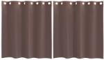 vidaXL 2 db barna fátyolfüggönyök rojtokkal 140x140 cm 4102065 (4102065)