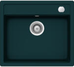 SCHOCK Schock Mono N-100 konyhai mosogatótálca Cristadur Green Line Ivy 570 x 510 mm lefolyó távműködtetővel, gránit kompozit, hagyományos beépítés, intenzív sötétzöld (MONN100IVYSA)