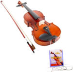  Klasszikus fa hegedű 6, 35 mm-es tok + ajándék húrkészlet