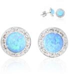 JSB Bijoux sötétkék opál Swarovski® kristály kövekkel díszítve (Ag, 925/1000; 1, 44 g, kerek, kék)