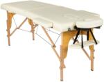 BodyFit pliabil XXL 2 zone pat de masaj din lemn cu cutie de depozitare 223x70, 5cm - bej (578)