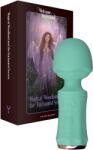 FairyGasm Mini Wand SecretFuntasy FairyGasm, 10 Moduri Vibratii, Silicon, USB, IPX7, Verde, 11 cm Vibrator
