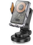 hoco. Suport auto telefon Hoco HW8 Transparent Discovery, incarcare wireless 15W, gri (KF2316539) - pcone