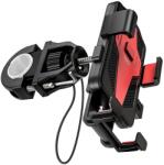 hoco. CA73 fekete/piros kormányra szerelhető kerékpáros/motoros mobiltelefon tartó
