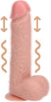 RealRock - vibrator cu ventuză și funcție de împingere - culoare naturală 20, 5cm (8714273041838) Vibrator